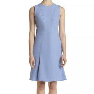 Calvin Klein Sleeveless Woven Flutter Hem Midi Dress | Chalk Blue | Size 12